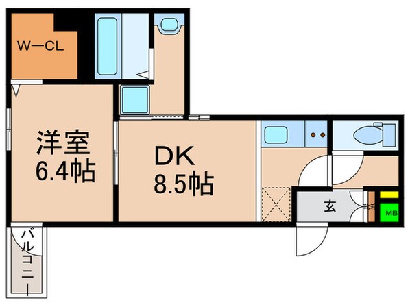 フジパレス出来島Ⅱ番館の物件間取画像